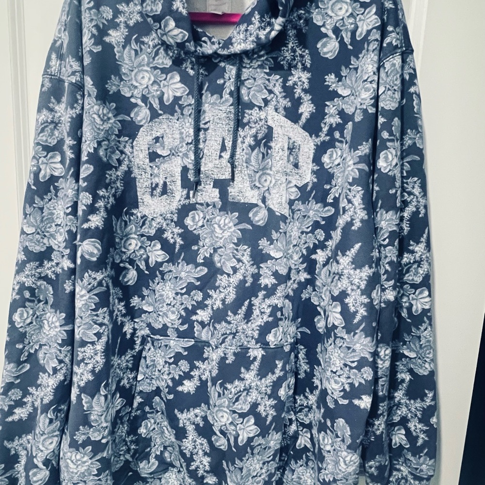 LoveShackFancy Blue Floral Hoodie
